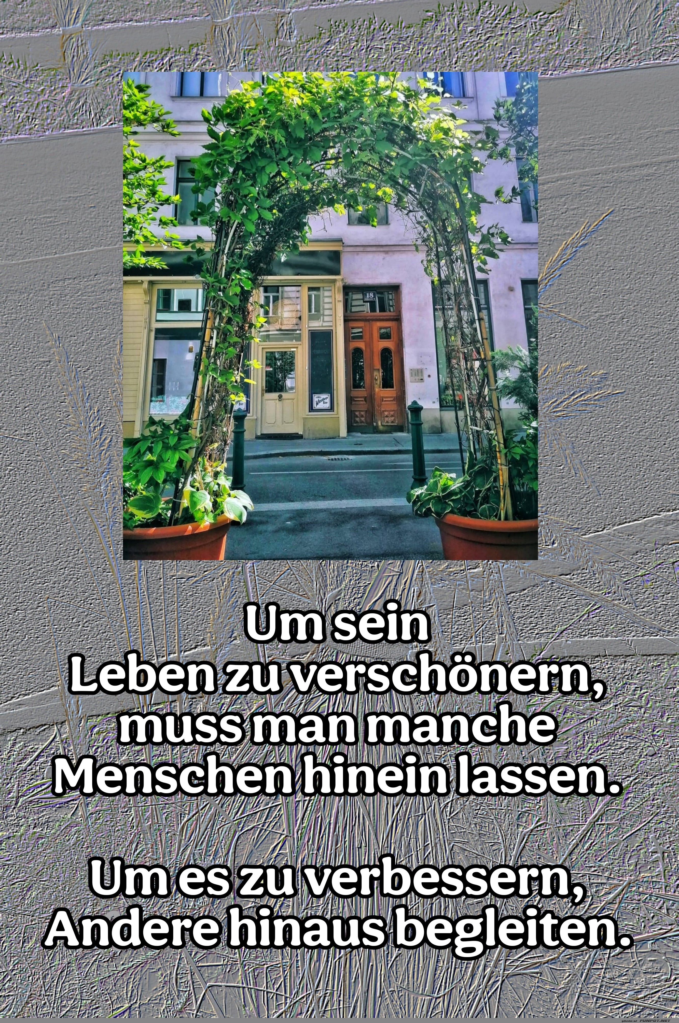 um sein leben zu verschnern