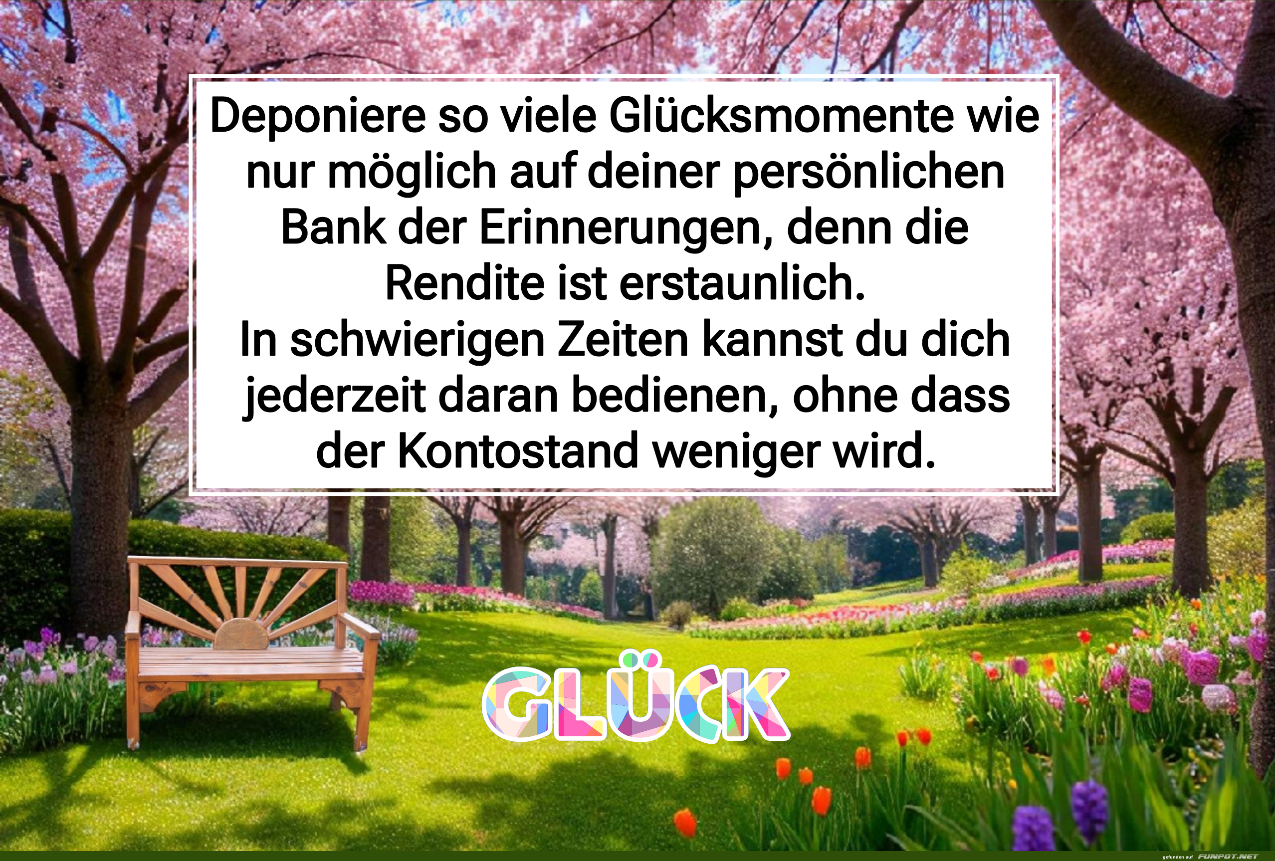 deponiere so viele glcksmomente