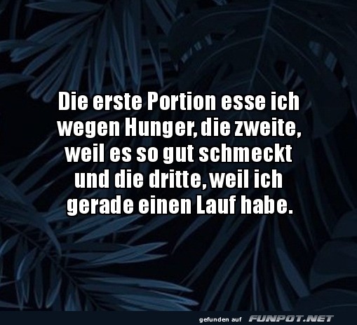 Dreifaches Essvergngen: Der Lauf der Mahlzeiten!