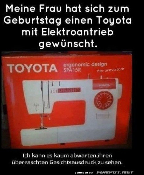 berraschungsgeschenk: Toyota mit Nhfunktion