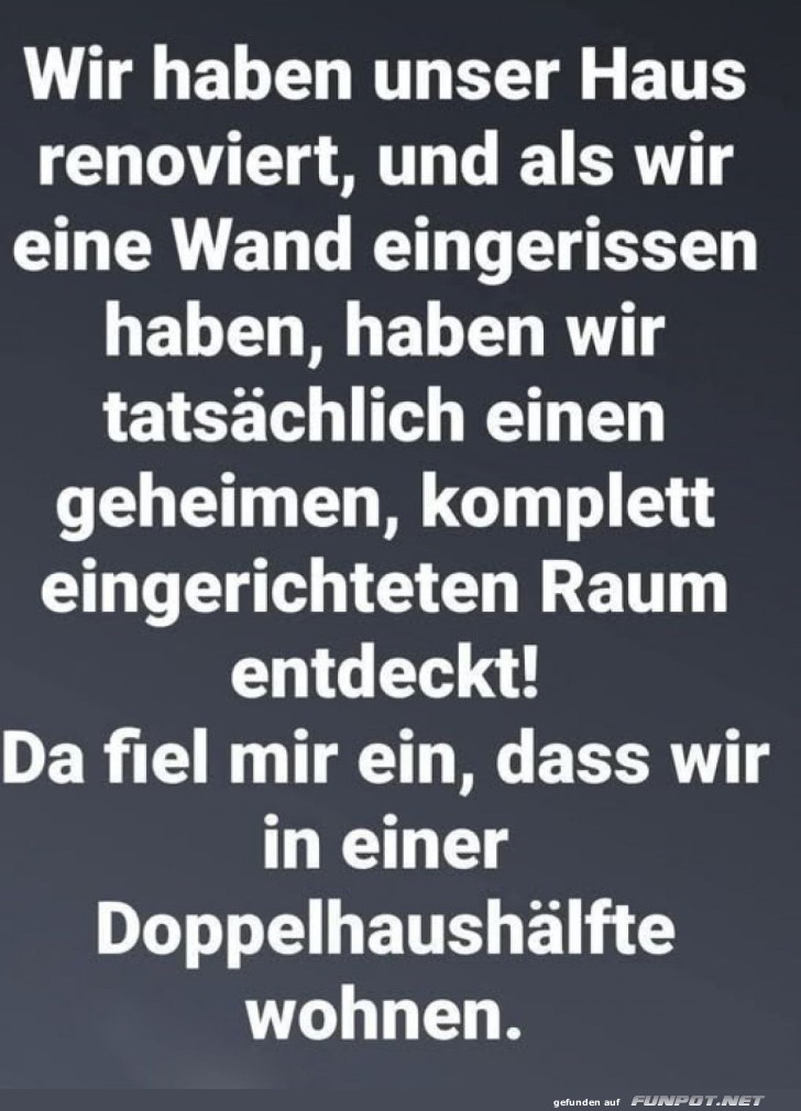 Überraschung beim Renovieren! Überraschung beim Renovieren!