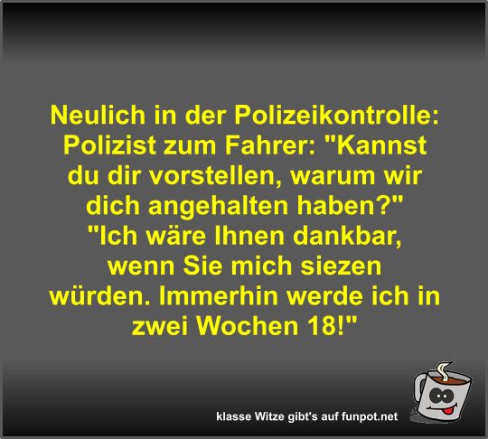 Neulich in der Polizeikontrolle Neulich in der Polizeikontrolle