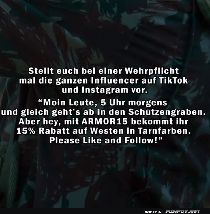 Wenn Influencer in den Schtzengraben ziehen