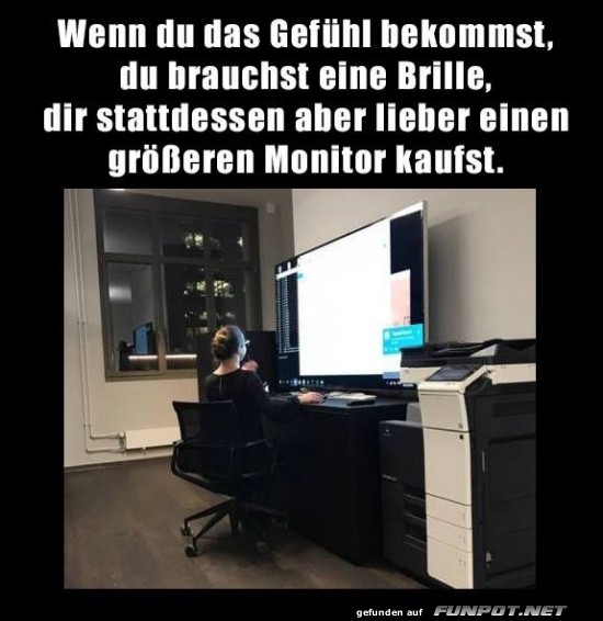 Großer Monitor, große Probleme Großer Monitor, große Probleme