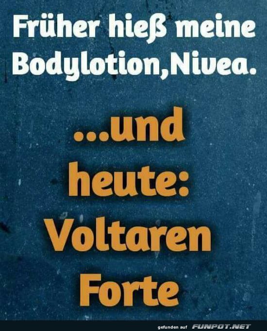 Von Nivea zu Voltaren: Ein Alterswitz Von Nivea zu Voltaren: Ein Alterswitz