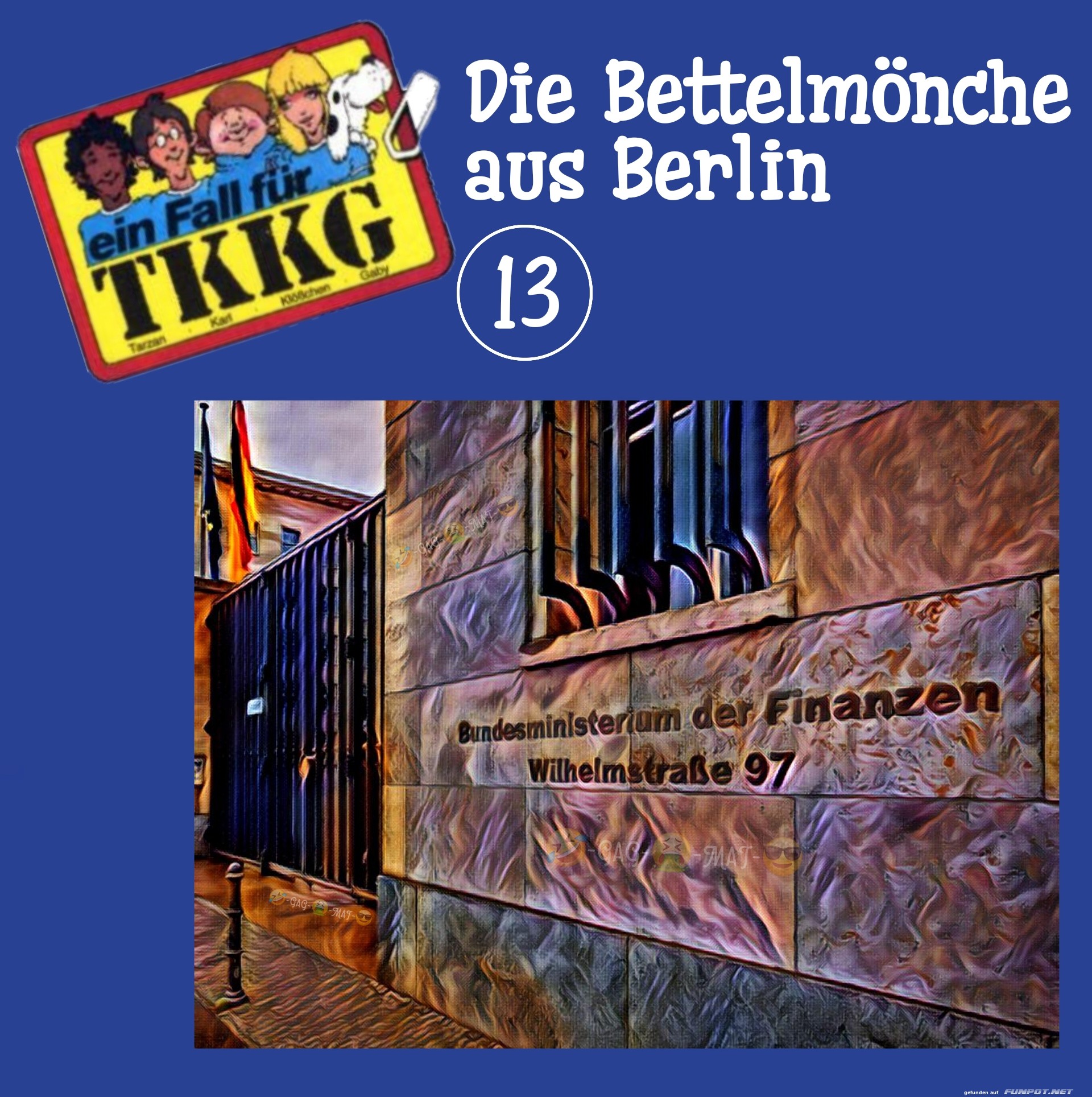 Detektiv-Abenteuer vor dem Finanzministerium