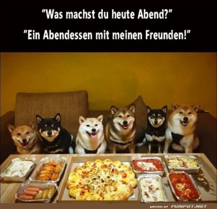 Pizzaabend mit den besten Freunden
