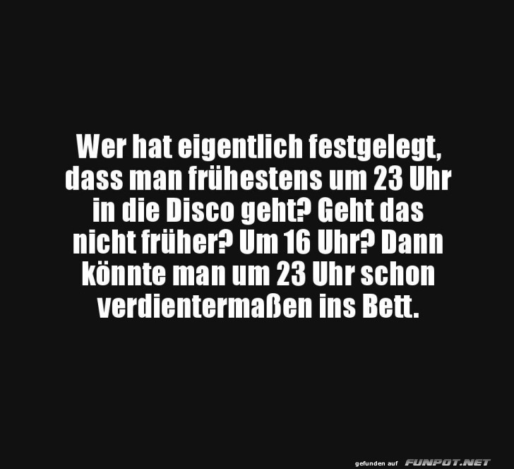 Früher Disco? Genialer Plan! Früher Disco? Genialer Plan!