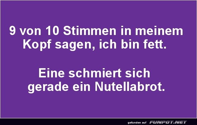 Der innere Kampf ums Nutellabrot Der innere Kampf ums Nutellabrot
