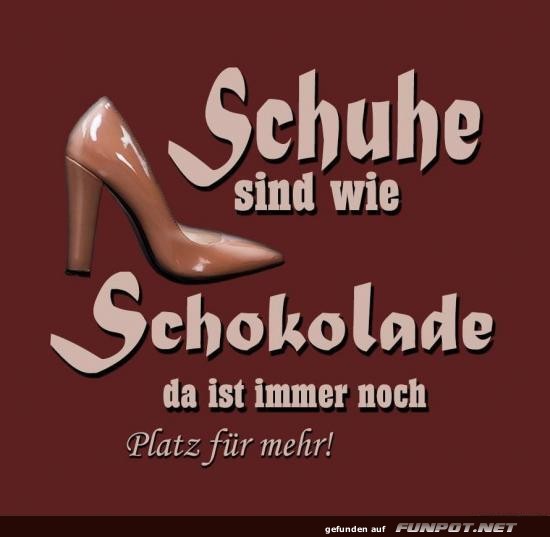 Schoko-Schuh-Sucht: Immer Platz für mehr! Schoko-Schuh-Sucht: Immer Platz für mehr!