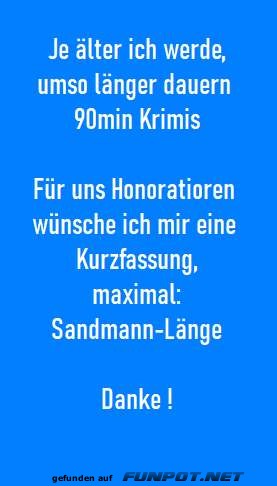 Krimis Sandmannlänge Krimis Sandmannlänge