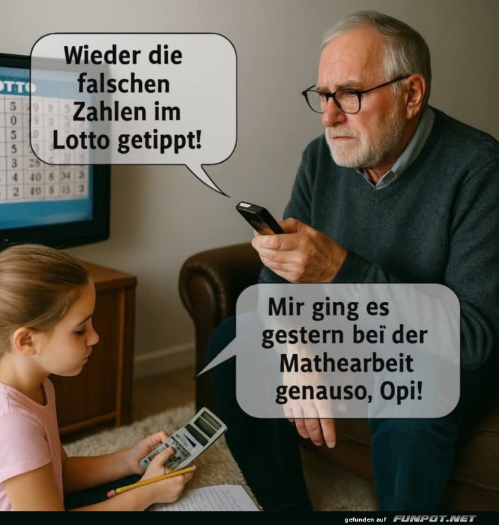 Opa und Enkelin: Das Zahlendrama Opa und Enkelin: Das Zahlendrama