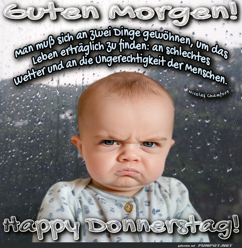Miesepeter-Baby meldet: Donnertag erwischt! Miesepeter-Baby meldet: Donnertag erwischt!