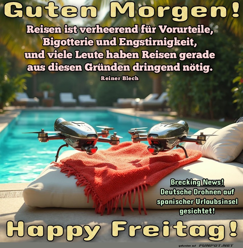 Drohnenpoolparty: Sonnenbaden mal anders! Drohnenpoolparty: Sonnenbaden mal anders!