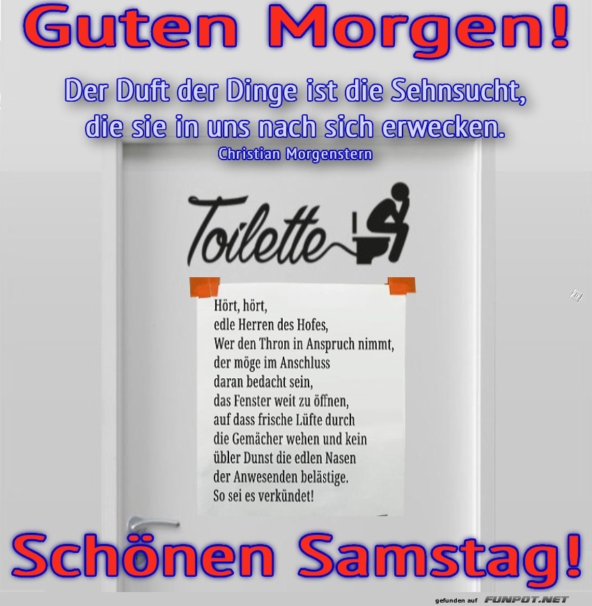 Morgendliche Toilettenpoesie! Morgendliche Toilettenpoesie!