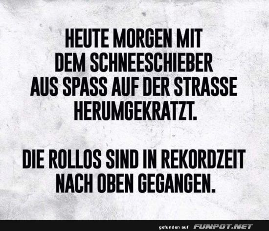 Frühstücks-Schneealarm! Frühstücks-Schneealarm!
