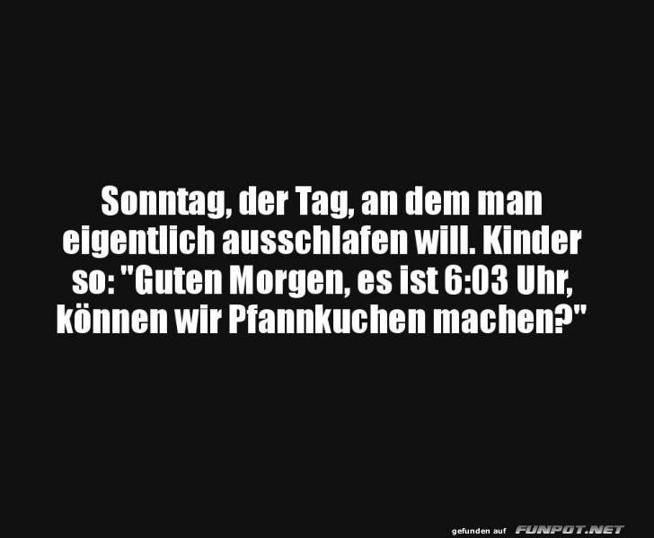 Sonntagmorgen-Wecker: Pfannkuchen! Sonntagmorgen-Wecker: Pfannkuchen!