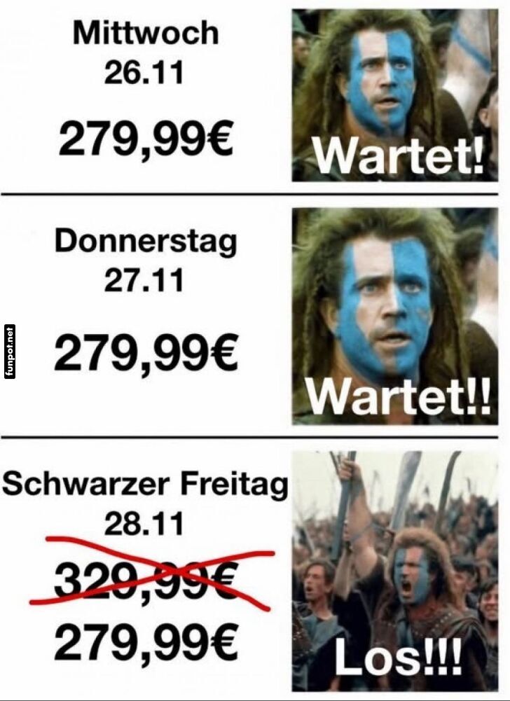 Der epische Black Friday Preissturz! Der epische Black Friday Preissturz!