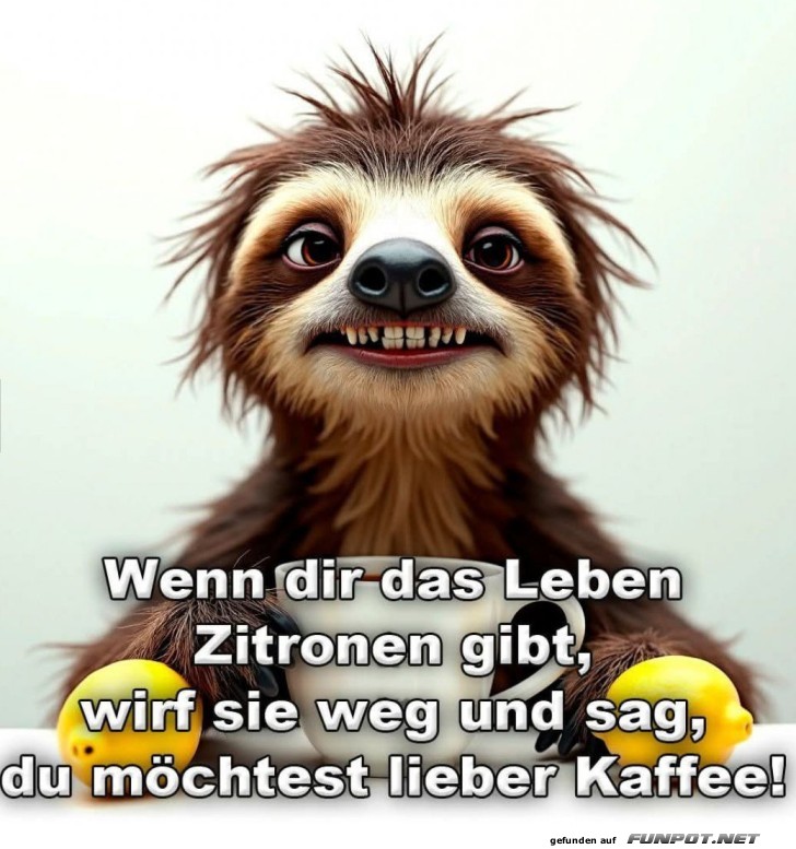 Faultiere brauchen keinen Zitronen-Squeeze! Faultiere brauchen keinen Zitronen-Squeeze!