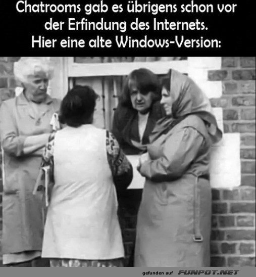 Retro-Chatroom im Hinterhof Retro-Chatroom im Hinterhof