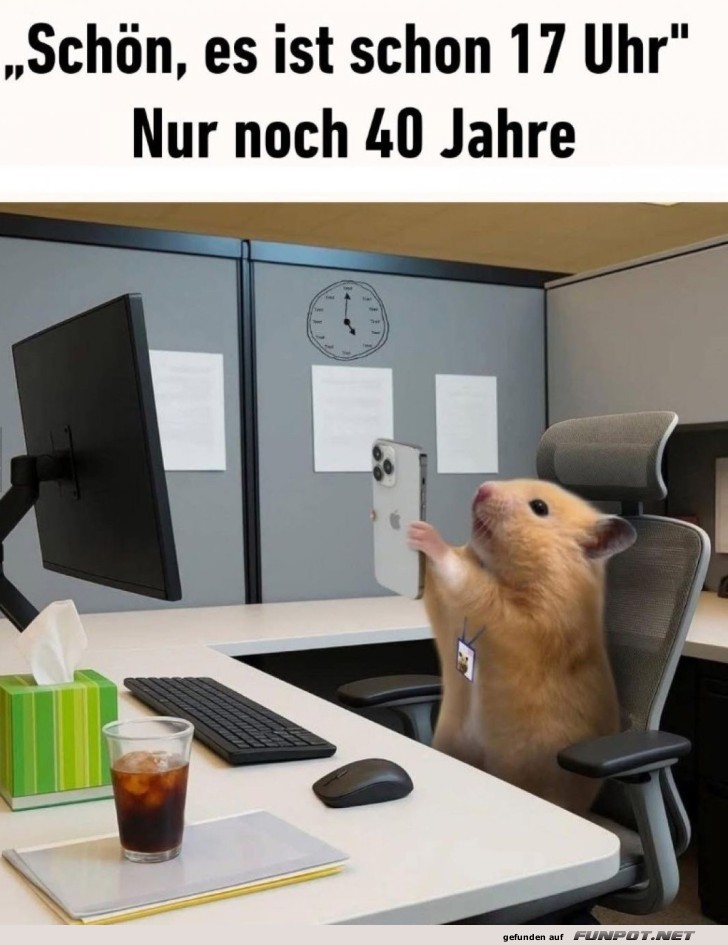 Büro-Hamster: Feierabend in Sicht! Büro-Hamster: Feierabend in Sicht!