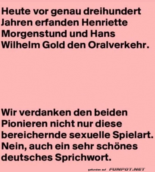 Historische Entdeckung: Oralverkehr! Historische Entdeckung: Oralverkehr!