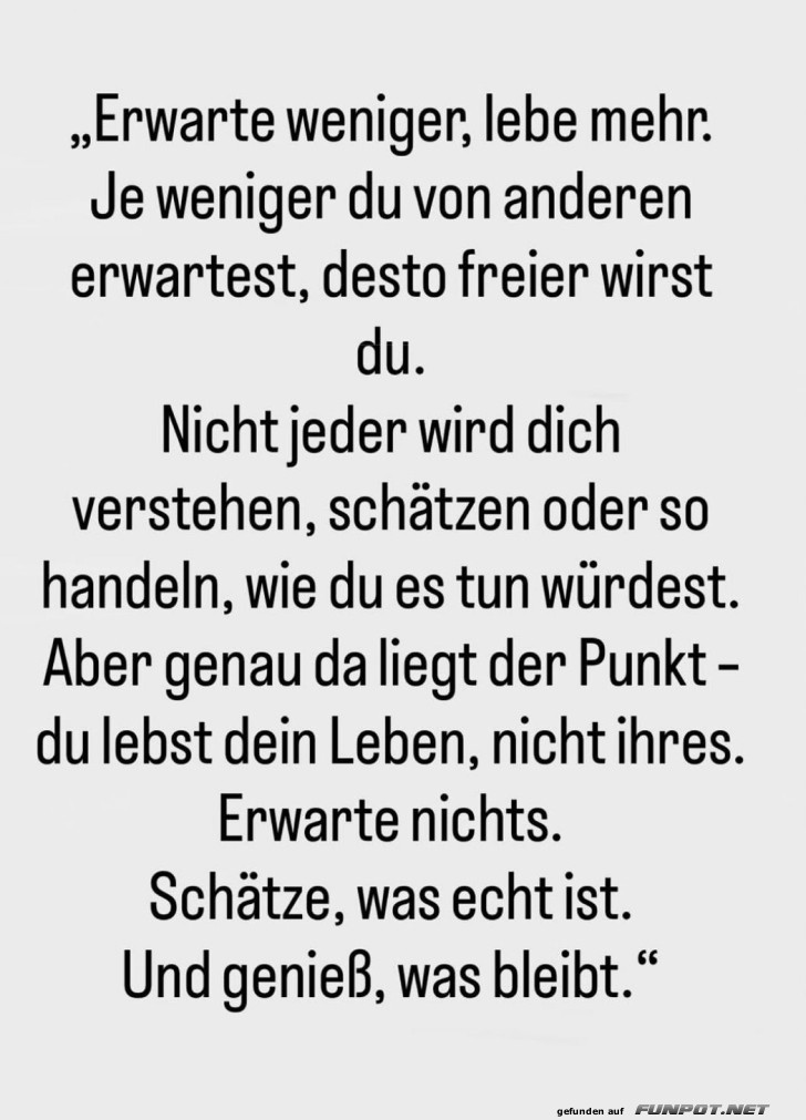 Erwartungslos durch den Tag! Erwartungslos durch den Tag!
