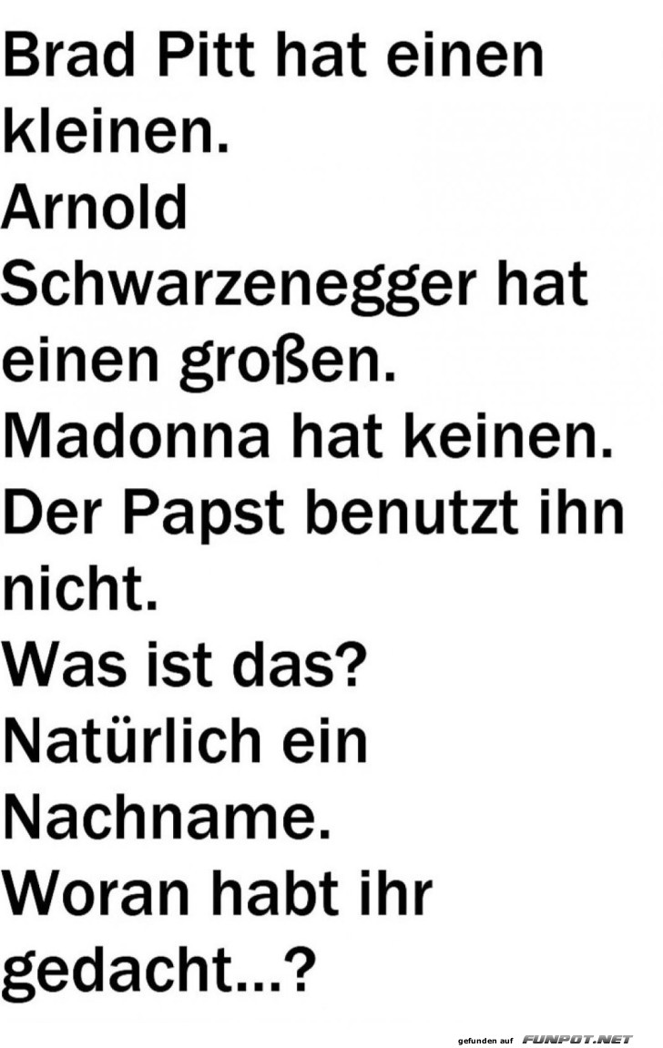 Wer hat den größten Namen?