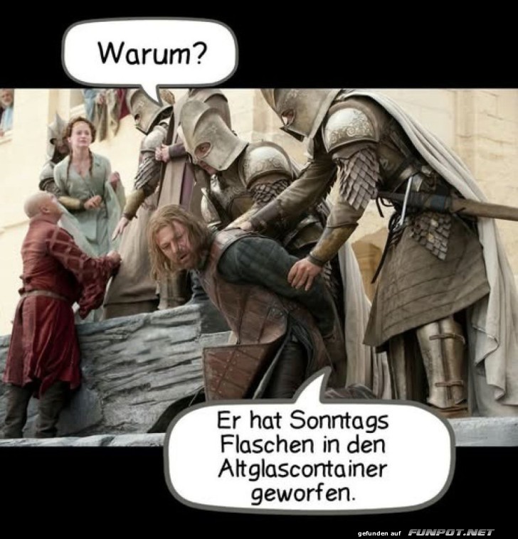 Ritterliche Recycling-Regeln missachtet!