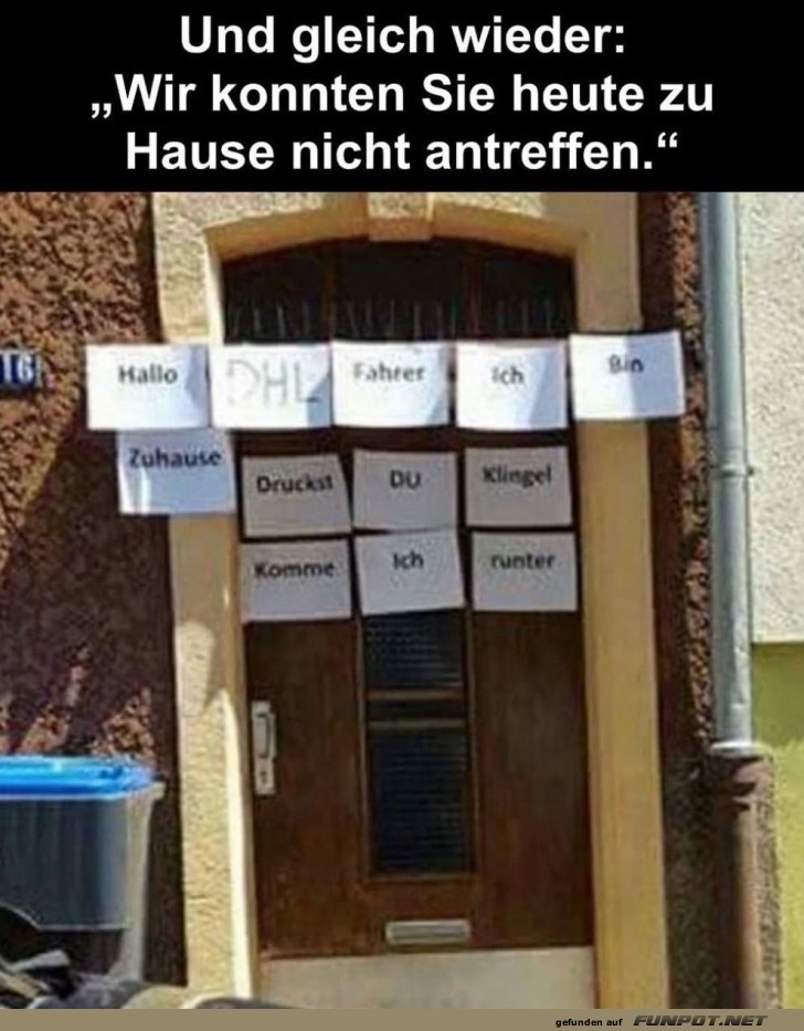 Die ultimative Zustellungs-Odyssee! Die ultimative Zustellungs-Odyssee!