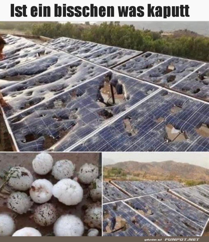 Solaranlagen vs. Hagel: Punktsieg Hagel!