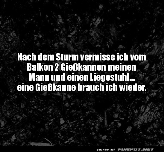 Der Wind nimmt alles - auer den Humor!