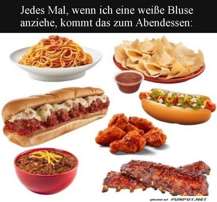 Weißes Hemd und die Soßenschlacht!