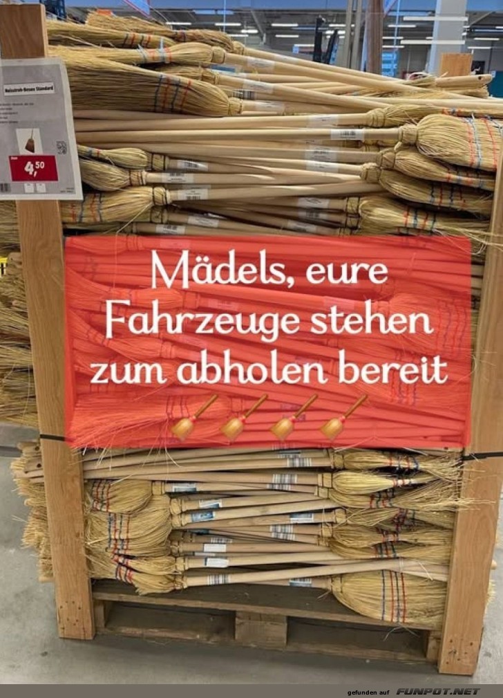 Besenkollektion fr moderne Hexen