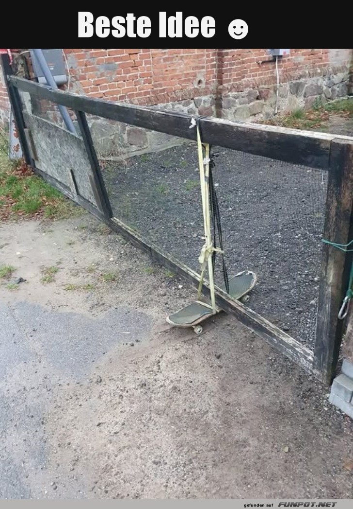 Hightech Torverschluss auf Skater-Art!