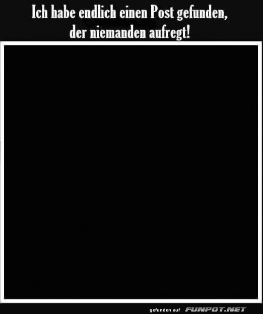 Der perfekte Post: Unaufregend!