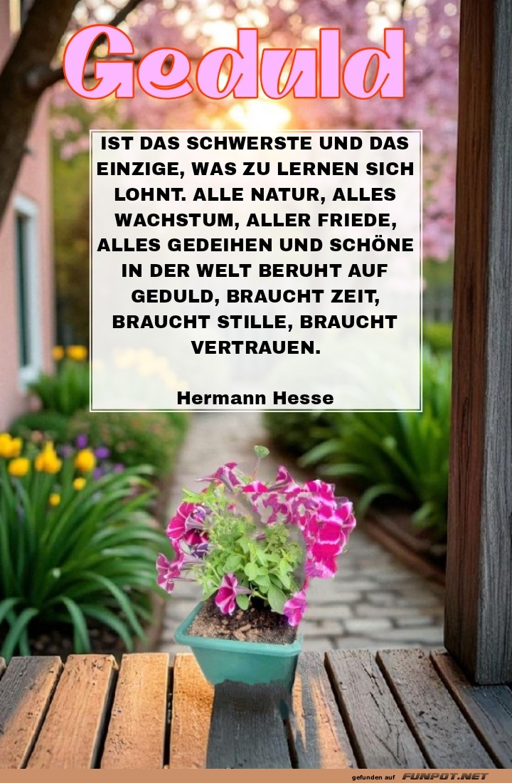 geduld ist das schwerste