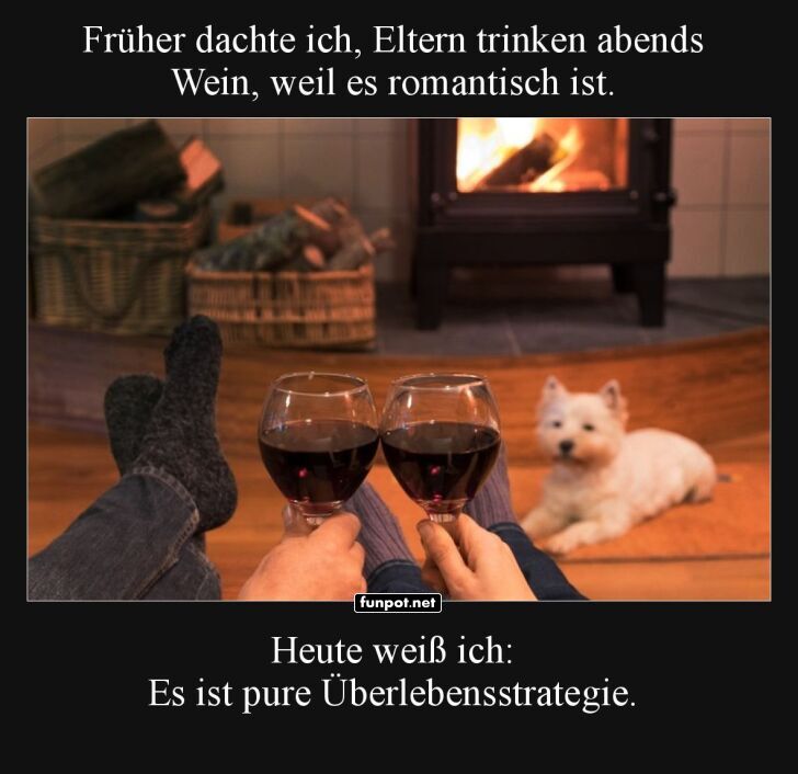 Wein und Überlebensstrategie