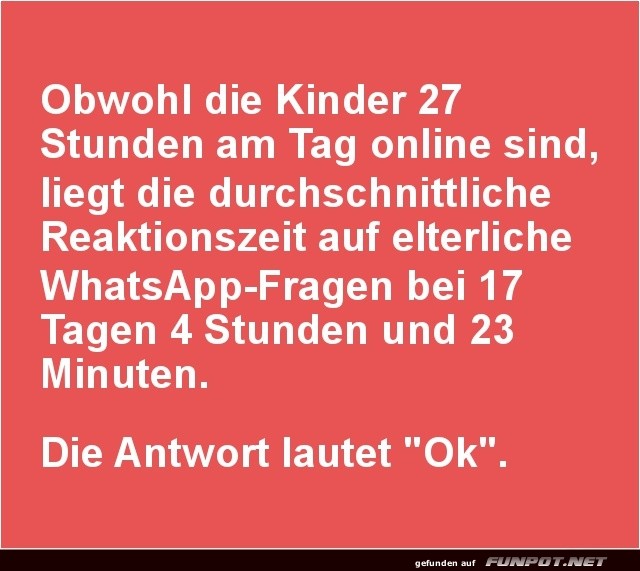 Teenies in Slow-Motion: Antwort in Lichtgeschwindigkeit