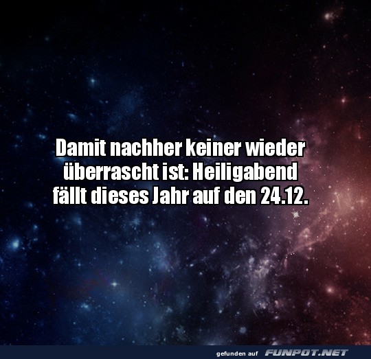 Weihnachts-Reminder 101