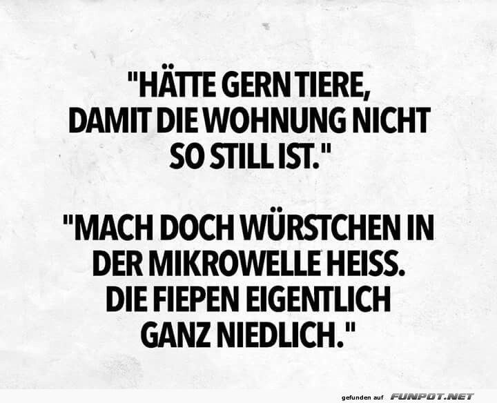 Tierische Mikrowellen-Lsung