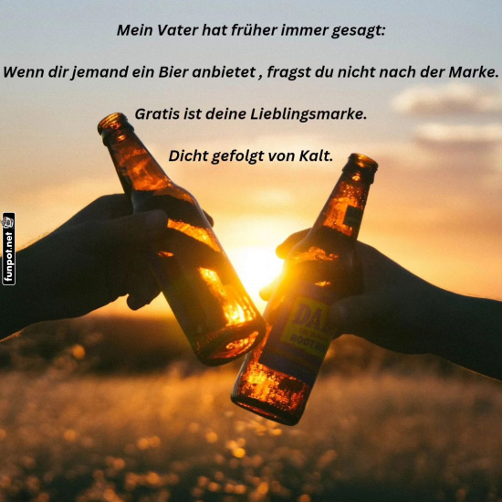 Lieblingsbier: Alles was gratis ist!