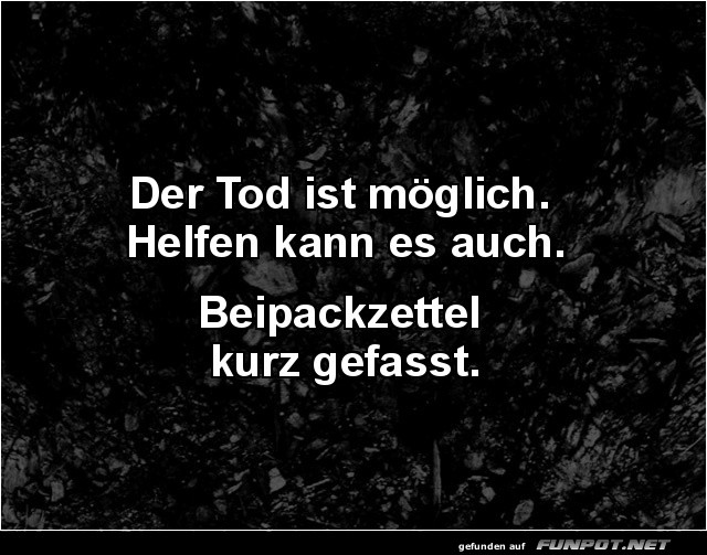 Beipackzettel mal anders!