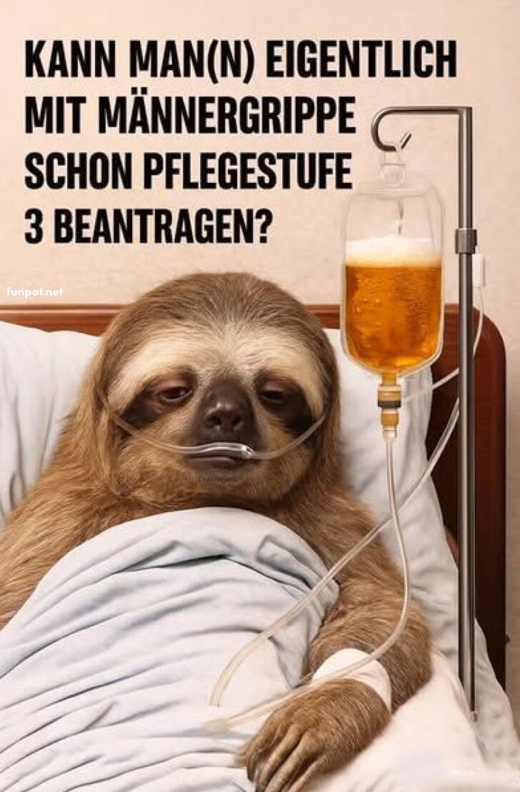 Mnnergrippe auf Pflegestufe 3?