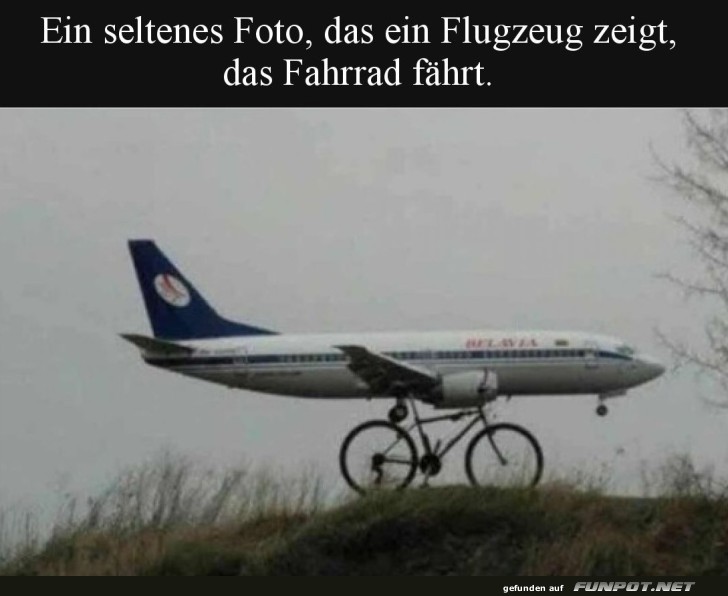 Wenn Flugzeuge das Radlerleben entdecken