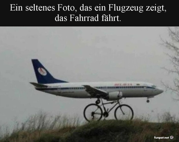 Wenn Flugzeuge das Radlerleben entdecken
