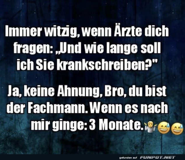 Arztbesuch mal anders ?