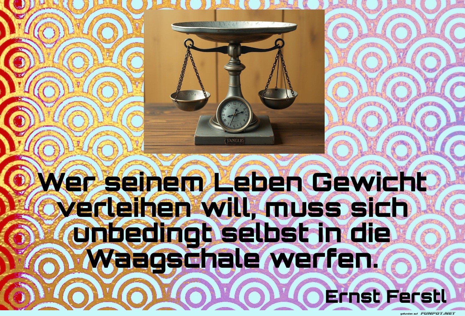 wer seinem leben Gewicht