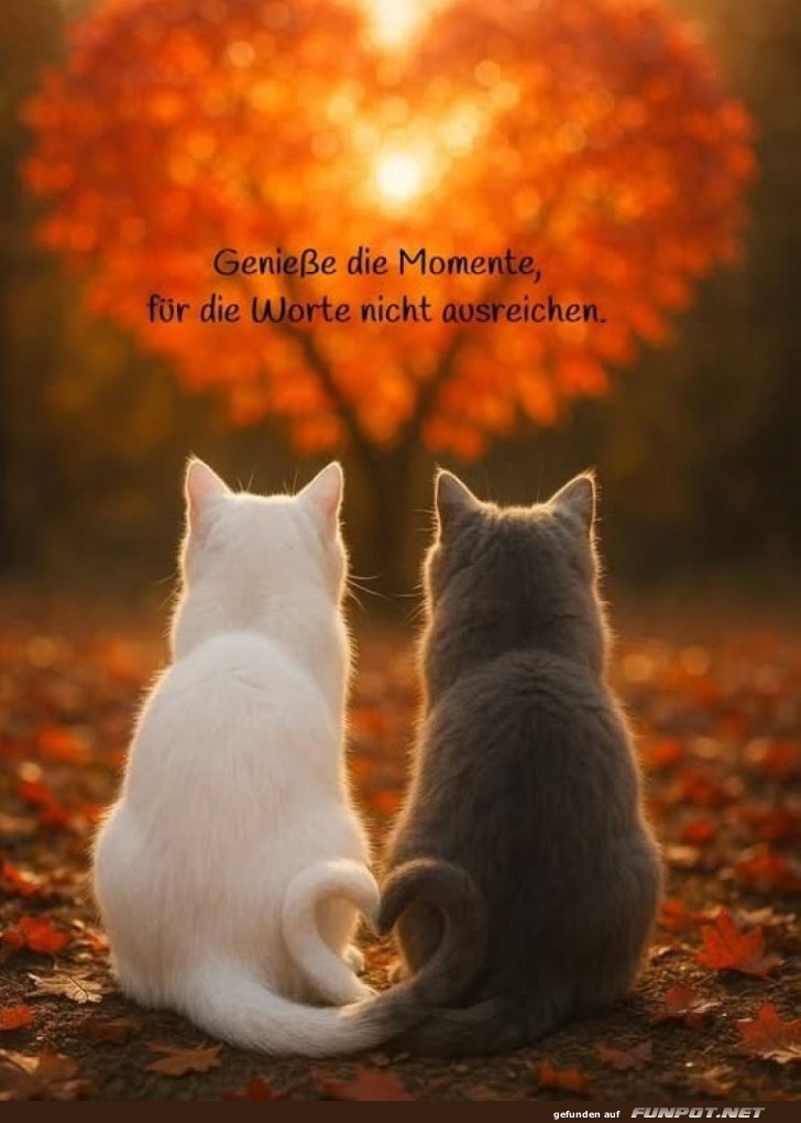 Zwei Kätzchen und ein herziges Blättergeheimnis