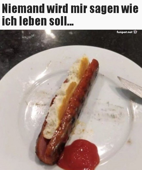 Hotdog mit Stilbruch